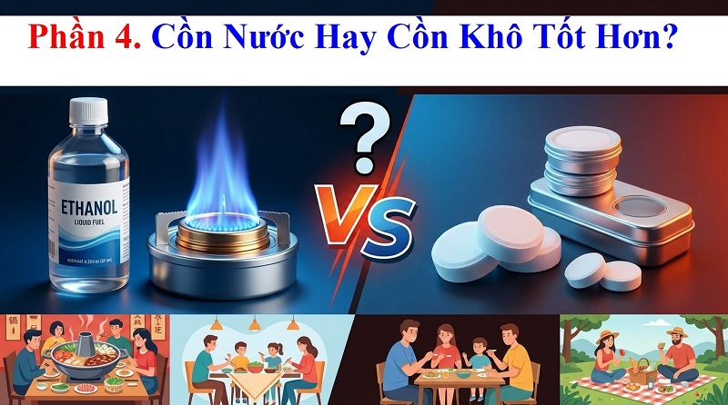 Cồn Nước Dùng Cho Bếp Cồn Loại Nào Tốt? Cách Chọn An Toàn, Tiết Kiệm Và Hiệu Quả